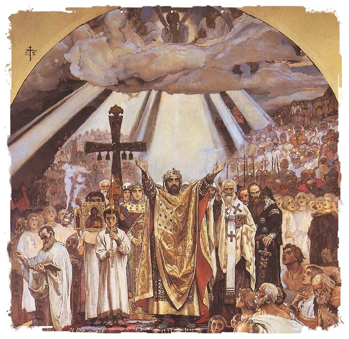 Виктор Васнецов. Картина «Крещение Руси», 1890