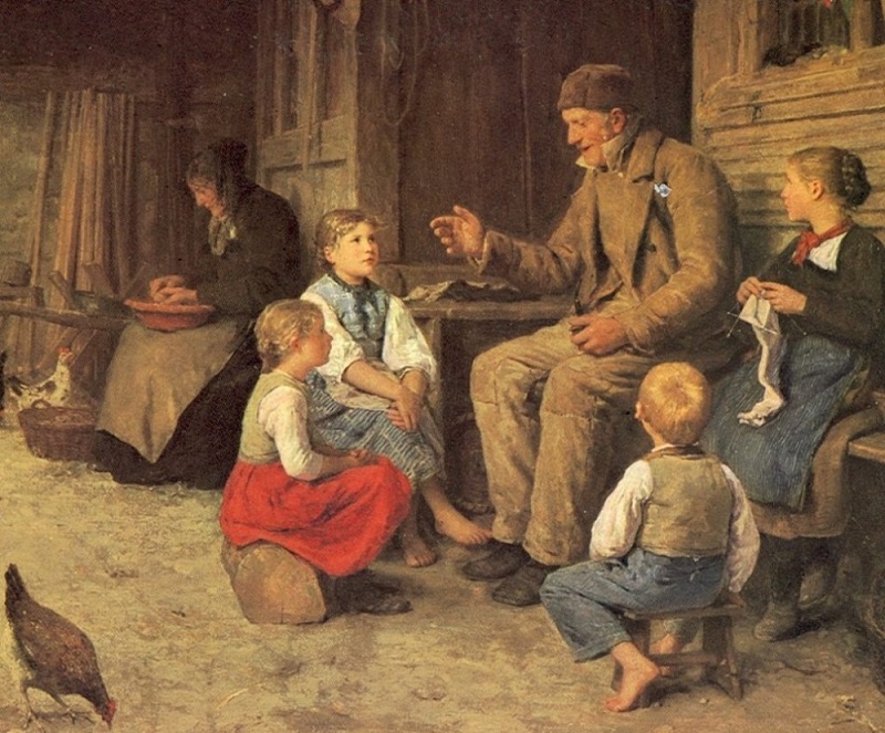 Альберт Анкер. Дедушка рассказывает историю. 1884